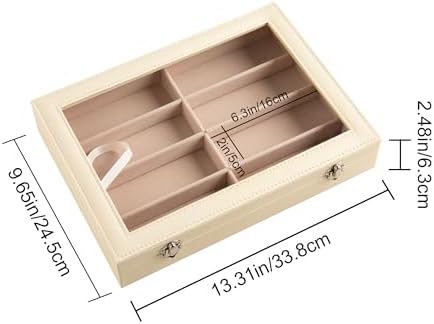 Frebeauty 8-Slot Sunglass Organizer,Sunglass Holder with Clear Lid - Image 3