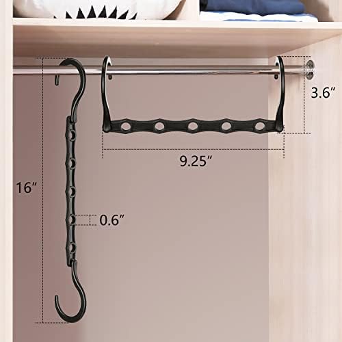 AMKUFO 12 Pack-Closet-Organizers-and-Storage, Hangers-Space-Saving-for-Closet-Organization, Clothes-Hanger-Space-Saver-for-College-Dorm-Room-Essentials, Small-Apartment-Storage - Image 4
