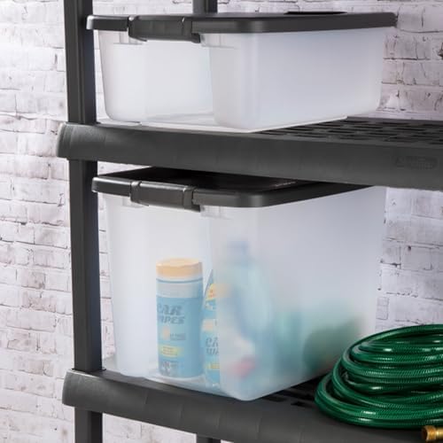 Sterilite ShelfTote, Clear Plastic Storage Bins, 50 Quart, 6-Pack - Image 5