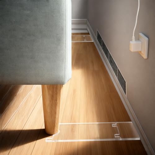 Clear Acrylic Couch Wall Spacer, 9-11 Inch Adjustable Couch Stopper 2-Pack by Jayen