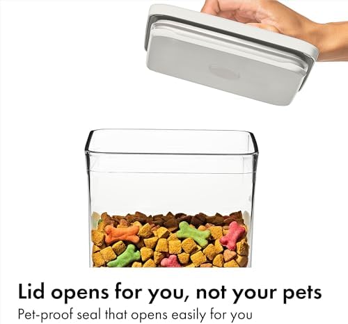 OXO Pet Food Storage POP Container - 1.1 Qt/1.0 L, Whisker Gray - Image 4