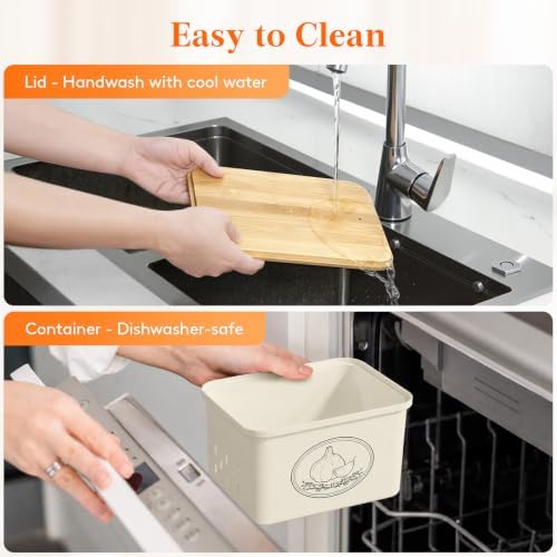Lifewit Plastic Potato and Onion Storage Bin Box, Set of 3, Beige - Image 5