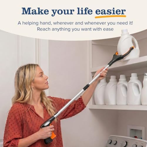 EZPIK Pro 32" Foldable Grabber Reacher Tool for Seniors - Grabbers for Elderly Reaching Tool Heavy Duty Pickup Trash Picker Upper Equipment - Claw Grabber Stick for Reaching Aids, Weed Gripper - Image 3