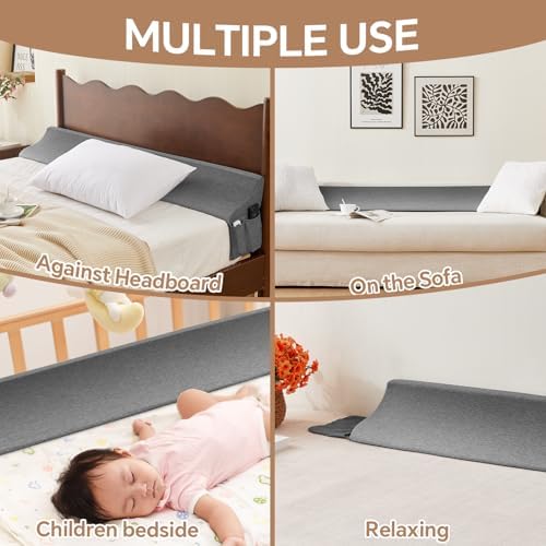 EUHAMS Queen Bed Wedge Pillow for Headboard, Mattress Gap Filler 0-7 Inches - Image 7