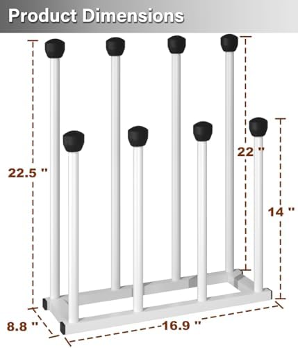 Free Standing Shoe Racks, Tall Black Metal Boot Rack Organizer for 4 Pairs, Knee-High Boot Storage Shelf for Closet, Bedroom, Entryway, Hallway, White - Image 2