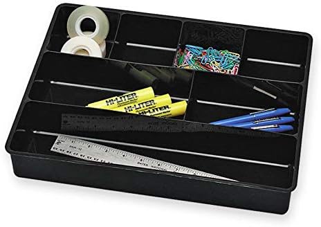 Rubbermaid Extra Deep Desk Drawer Director Tray, Plastic, 11.875 x 15 x 2.5 Inches, Black (Pack of 2) - Image 3