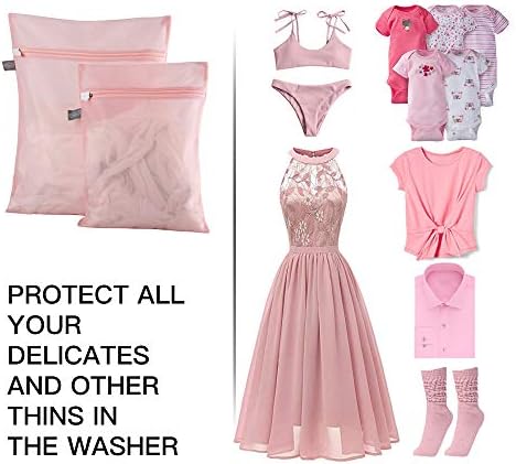 Lingerie Bag for Washing Delicates, Laundry Bag for Delicates, Pink, L+M - Image 3