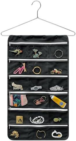 Bloss Hanging Jewelry Organizer With Pockets Double-Size For Earring Jewelry Storage by Bloss