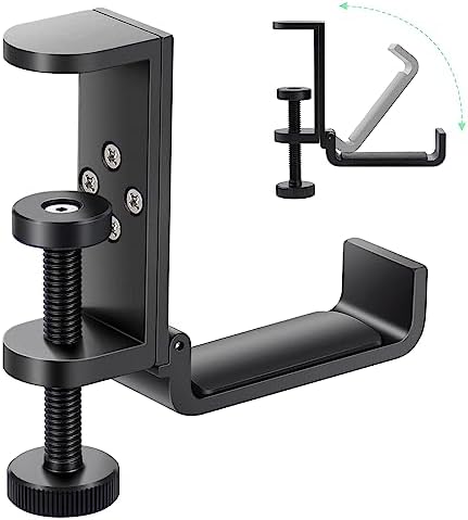 All Aluminum Foldable Headphone Holder for Desk, Black by SHINEWIDER