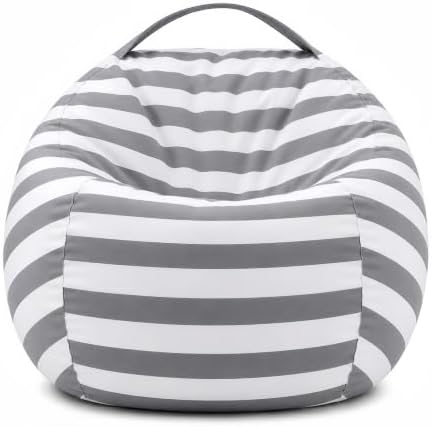 Stuffed Animal Storage Bean Bag Chair Cover, XX-Large Cotton Canvas by Unknown