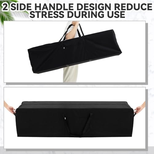 1 Pcs 36 x 13 x 13 Inch, 100 L Large Storage Duffle Bag Black - Image 6
