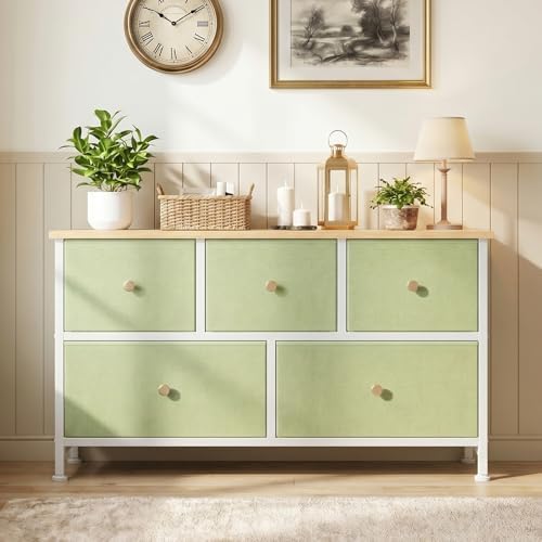 OLIXIS 5 Drawer Dresser for Bedroom, Storage Organizer Unit for Closet - Image 2