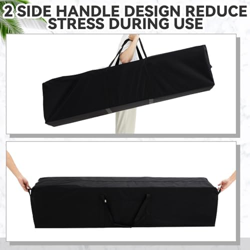 1 Pcs 70 x 18 x 12 Inch, 250 L Large Storage Duffle Bag Black - Image 6