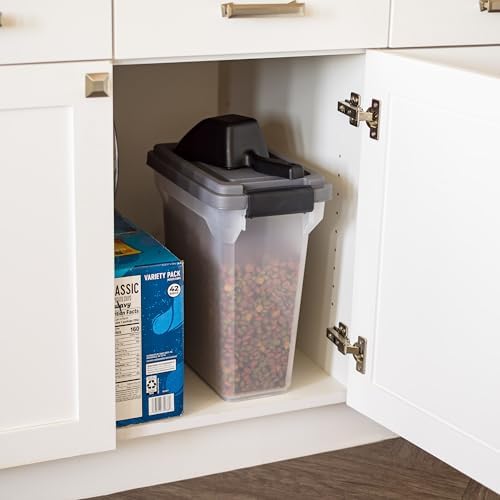 IRIS USA Dog Food Storage Container, Up to 13 lbs, Dark Gray, Made in USA - Image 3