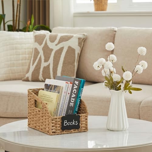 Pantry Baskets for Organizing,Wicker Storage Bins, 3 Pack, Natural - Image 6