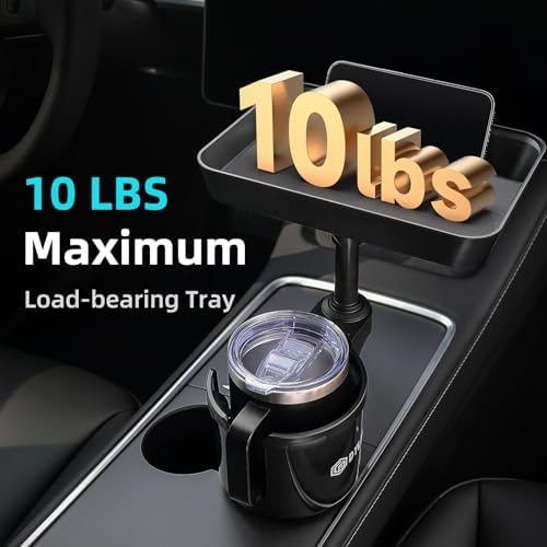 DYLEN Car Cup Holder Tray, 9.5”Detachable Car Food Tray Table for Eating - Image 3