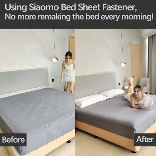 Bed Sheet Holder Straps - Sheet Straps Adjustable Bed Sheet Clips Fasteners Keep Sheets Stays in Place,2Pcs/Set Black - Image 3
