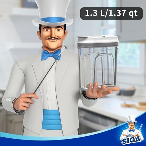MR.SIGA Airtight Cereal Dispenser Set, Storage Containers for Dry Goods - Image 2