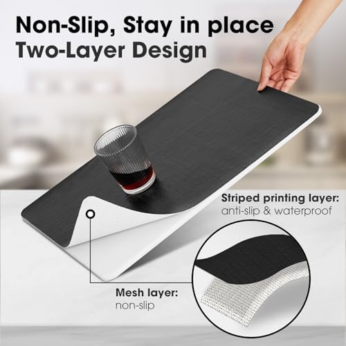 Drawer and Shelf Liner for Kitchen Cabinets, Black, 12IN X 10FT - Image 2
