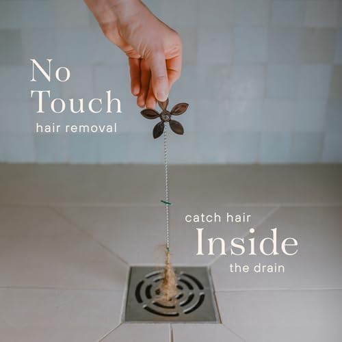 DrainWig Shower Drain Hair Catcher – Disposable Bathroom Hair Trap, Easy to Install in Shower Drain Cover, Helps Prevent Clogs – As Seen on Shark Tank – Silver Flower (4-Pack) - Image 2