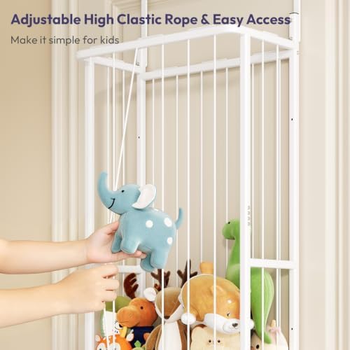 SWTYMIKI Hanging Stuffed Animal Storage - Over Door Toy Organizer, 3-Tier - Image 5