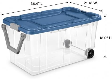 Wheeled Storage Bin, 160 Quart, 2 Pack - Image 3