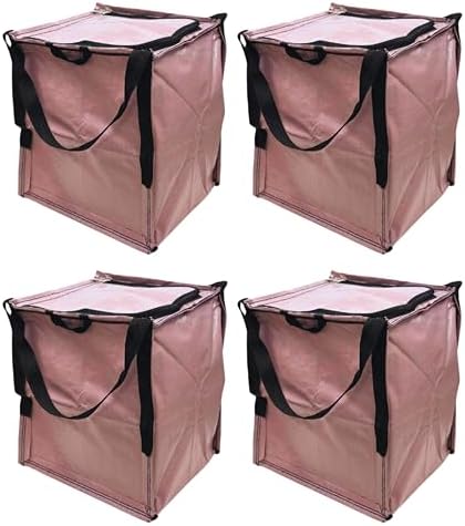DURASACK 22-Gallon Zipper Top Heavy Duty Storage Tote Bags, 4-Pack, Mauve by DURASACK