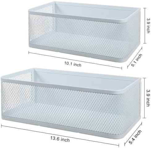 Picowe 2 Pack Magnetic Laundry Organizer, Magnet Basket for Laundry Room,16.5lb Capacity Magnetic Shelf for Washer /Dryer, Fridge & Small Spaces ( L+XL, White) - Image 2