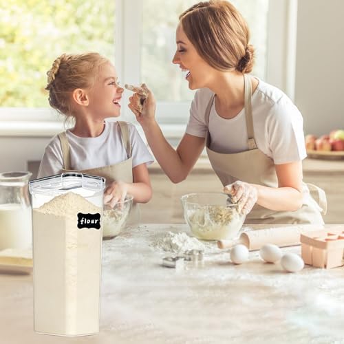 4pk 2.8L Airtight Containers, Clear Stackable Dry Food Storage - Image 6