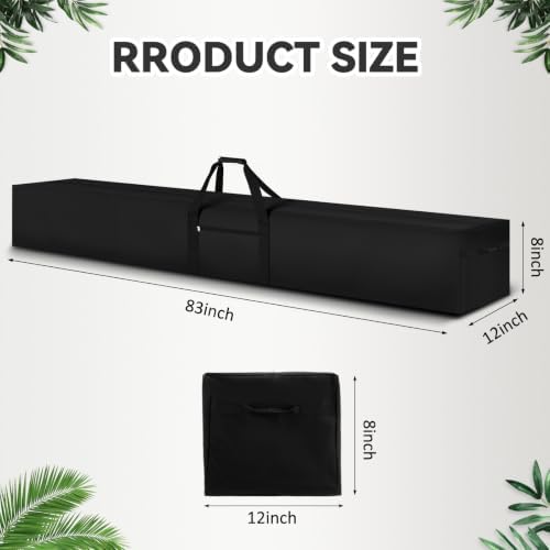 1 Pcs 83 x 12 x 8 Inch, 132 L Large Storage Duffle Bag Black - Image 2