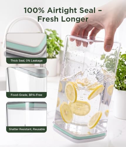 Airtight Food Storage Containers Set with Lids, 6 pcs, White 7L/236oz - Image 3