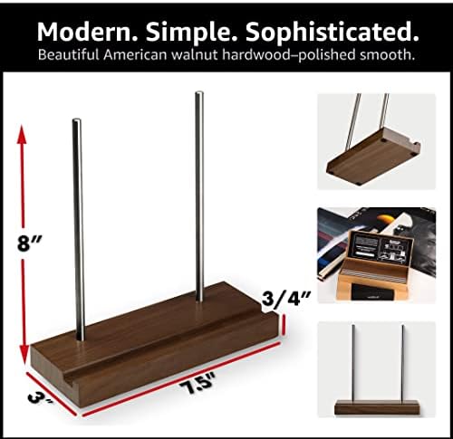 Optage Audio Now Playing Vinyl Record Stand, Solid Walnut Display Holder - Image 4