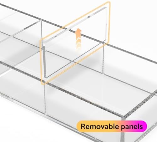 HIIMIEI 3 Section Acrylic Drawer Organizer Tray - Image 5