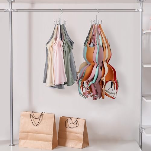 ZEDODIER 2 Pack Tank Top Hanger, Rotating Bra Organizer for Closet - Image 6