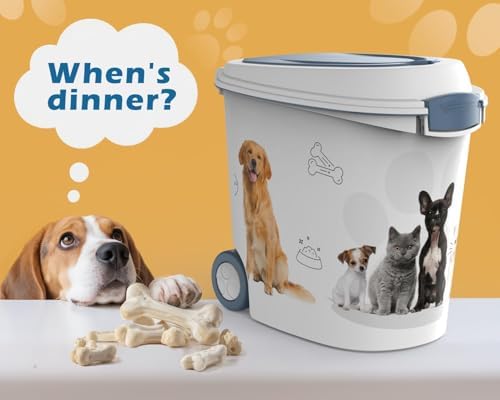 DRATO Pet Food Storage Container with Wheels 30LB Capacity - Image 5