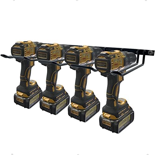 Drill Holder, Power Tool Organizer, Wall Mount 4 Cordless Metal Shelf Holder, Utility Storage Rack for Dewalt Cordless Tools for father day gifts by Vikerniel