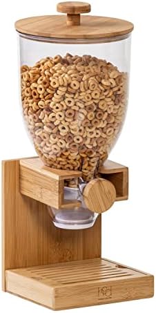Honey Can Do Bamboo Cereal Dispenser, Natural KCH-09385 Natural, 17.5 oz (Pack of 3) - Image 2