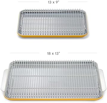 Caraway Non-Stick Ceramic Baking Sheet and Cooling Rack Bundle - Image 3