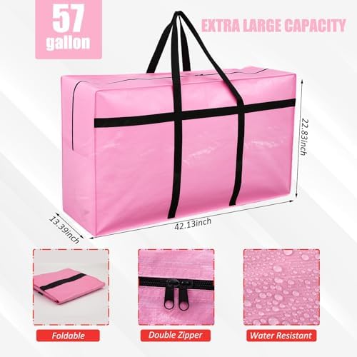 Windyun 4 Pack 57 Gallon Extra Large Moving Bags XXL Heavy Duty Storage Bag - Image 2