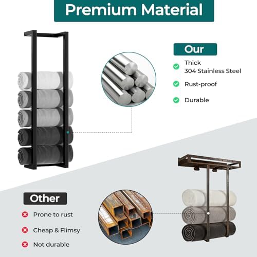304 Stainless Steel Towel Racks for Bathroom - Image 4