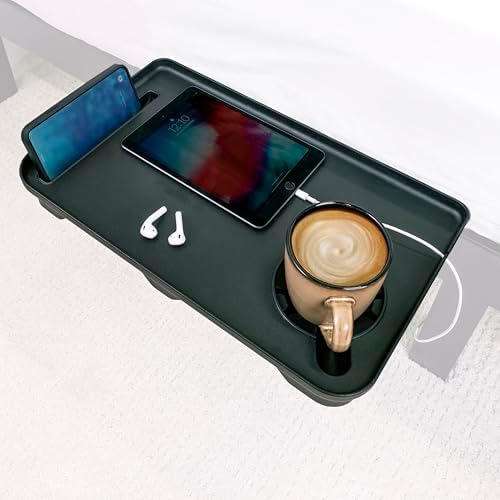 Stander Wonder Bedside Shelf, Bedside Caddy Organizer & Bunk Bed Shelf, Space-Saving Floating Nightstand for Seniors & Dorm Rooms, Bedside Tray Table with Phone Holder, Cup Holder & Cable Organizer by Stander