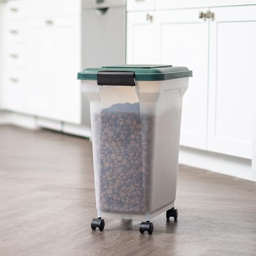 IRIS USA Airtight Pet Food Container, Up to 22 lbs, Green - Image 2