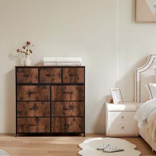 Sweetcrispy Dresser for Bedroom with 9 Drawers, Large Fabric Dresser - Image 2