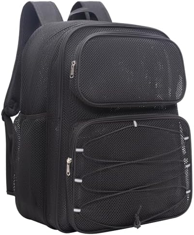 Bagenius Heavy Duty Mesh Backpack, 30L See Through Large Capacity Beach Bag by Bagenius