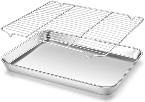 Homikit 16x12 Inches Stainless Steel Baking Sheet with Wire Cooling Rack by Homikit