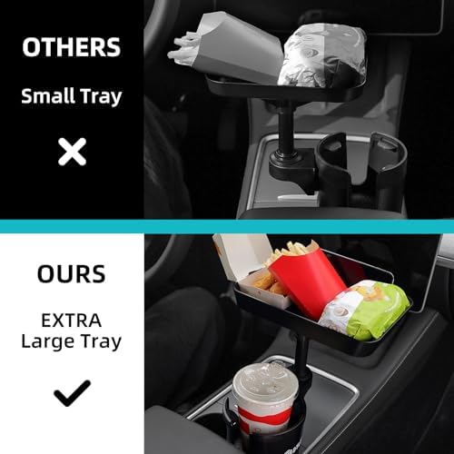 DYLEN Car Cup Holder Tray, 9.5”Detachable Car Food Tray Table for Eating - Image 4