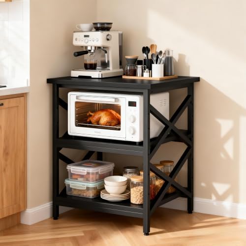 23.6"x23.6" Large Printer Stand with Adjustable Storage Shelf - Image 6