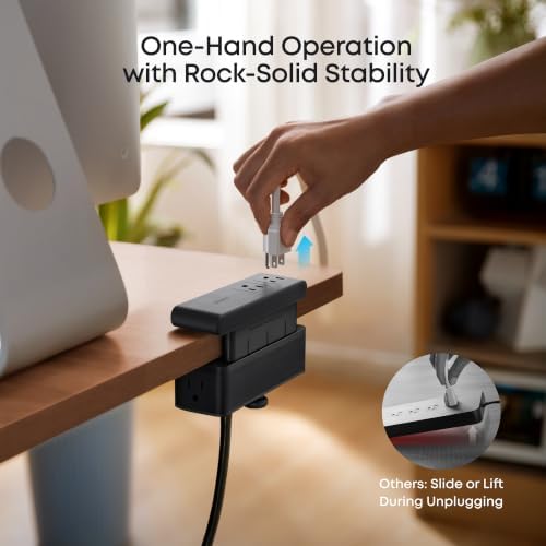 Anker Nano Power Strip, Desk Clamp, 70W Max, 1500J Surge Protector, 2 USB C - Image 5
