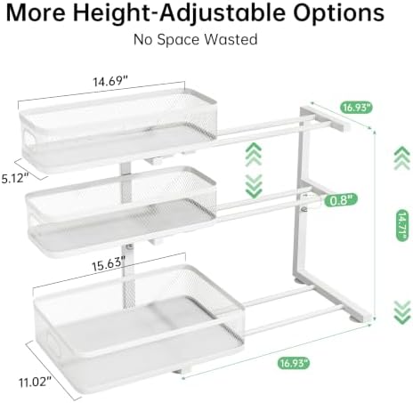 3-Tier Under Sink Organizer, Pull Out Cabinet Organizer for Kitchen & Bath - Image 2