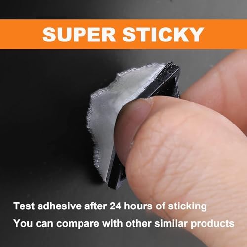 100 Pack 1.1 inch Zip Tie Adhesive Mounts Self Adhesive Cable Tie Base Holders with Multi-Purpose Tie wire clips with screw hole,Anchor stick on wire holder with 8 inch zip ties（White） - Image 4